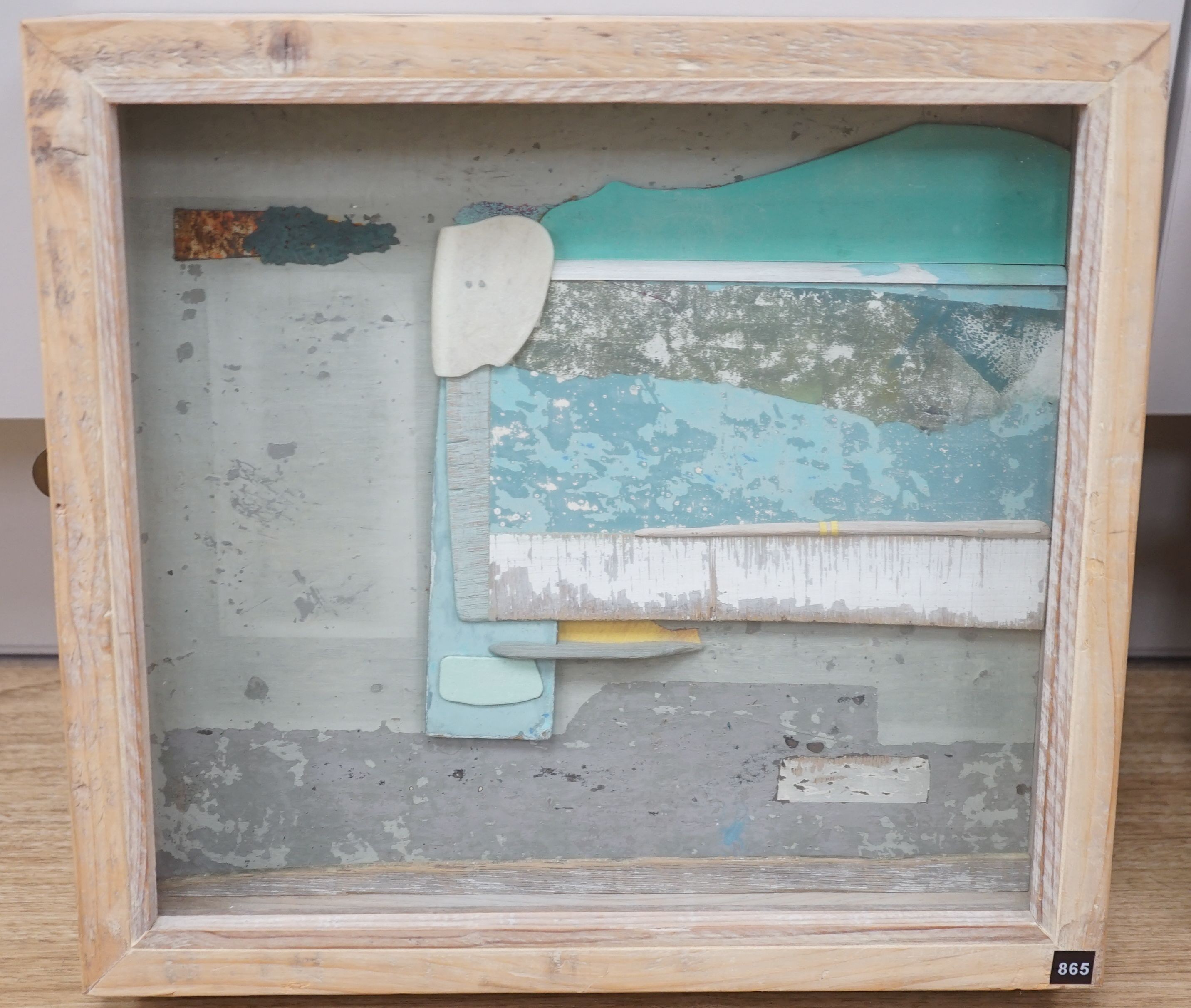 Geoffrey Bradford (1947-), multi media, 'Door to the Sea 1999', label verso, 27 x 29cm